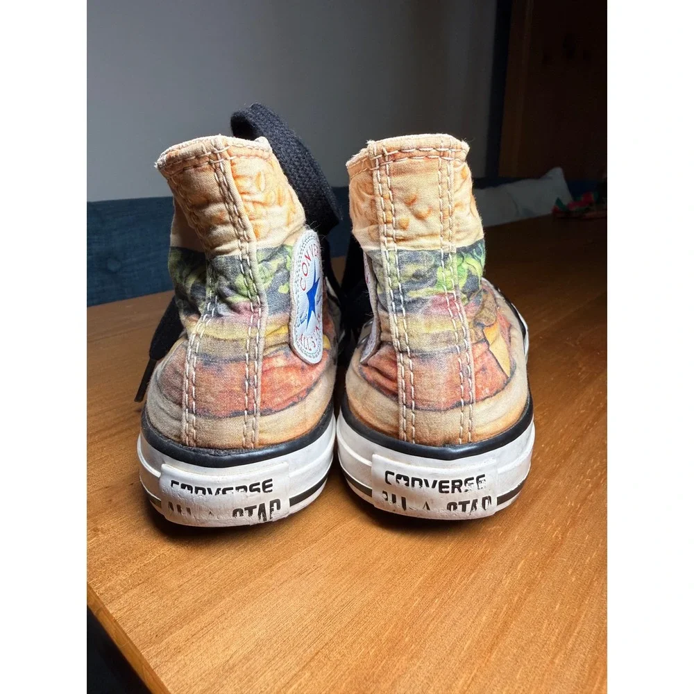 Converse Chuck Taylor‎ High Top Hamburger Cheeseburger Rare Print Kids Shoes 11